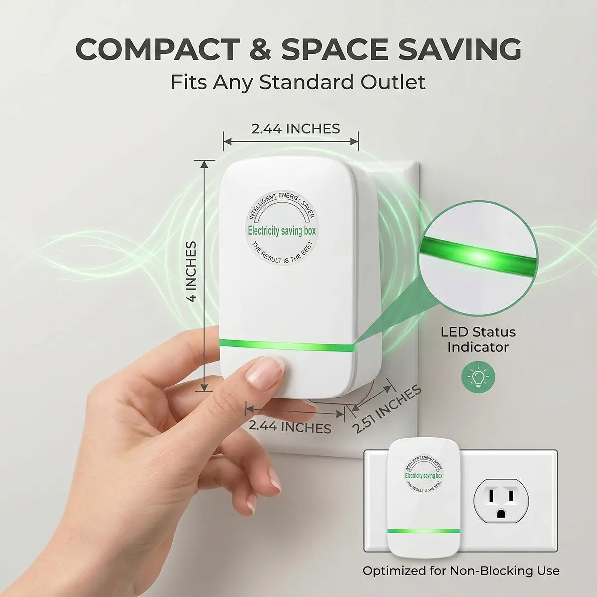 4PCS Smart Plug Device & Office US Plug with Built-In Indicator Light, for Home/Office/Restaurants/Factory