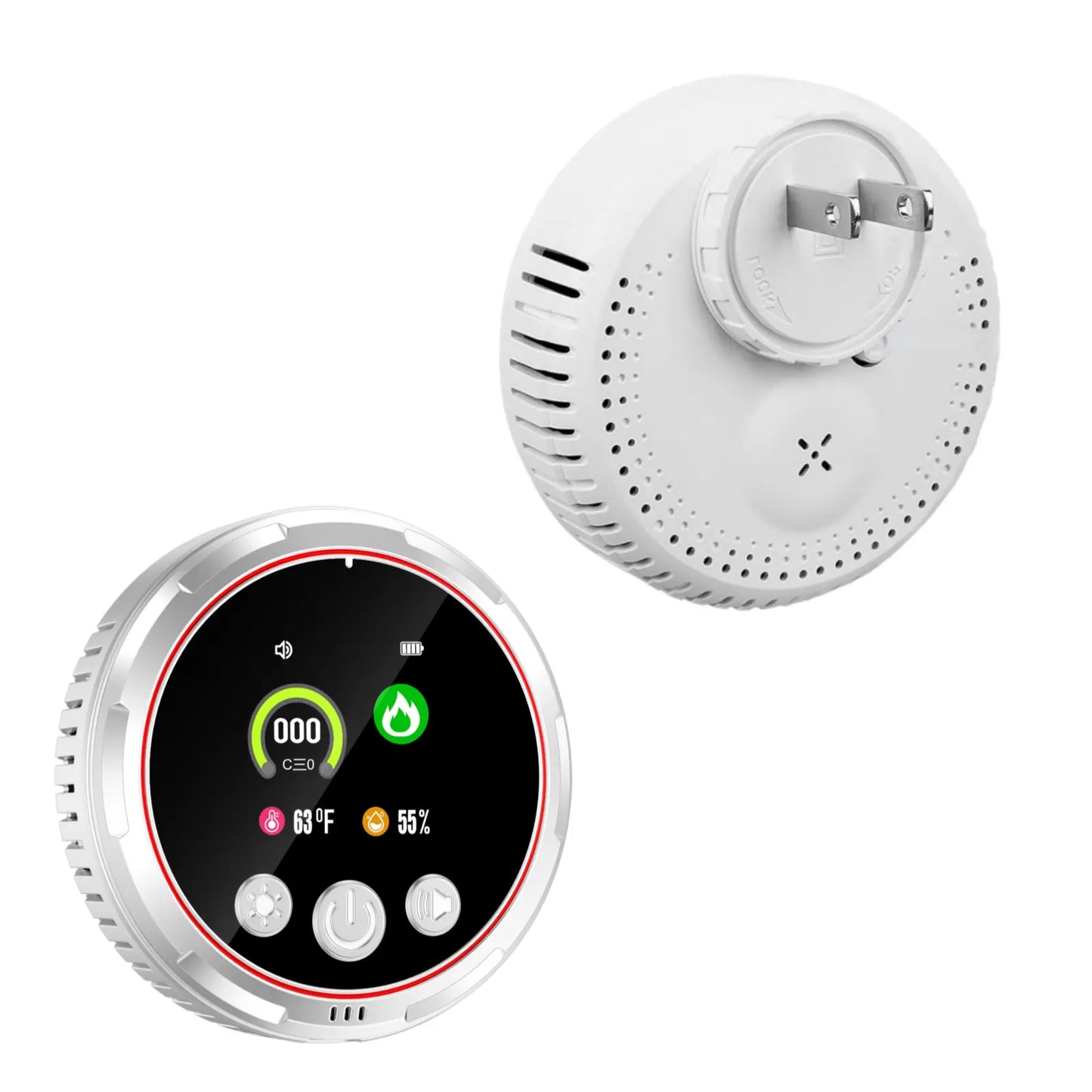 Smart Portable Detector with Temperature Humidity Monitoring, HD Display, Instant Alerts, Ideal for Apartments Rvs Kitchens