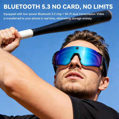 2026 New AI Smart Sport Sunglasses with HD 32MP Camera, 1200P Video Recording, AI Assistant (Chatgpt) & Real-Time Translation, Voice Control, Bluetooth 5.4 & Wifi – Ideal for Cycling, Golf, Running & Driving,Father'Sdaygifts