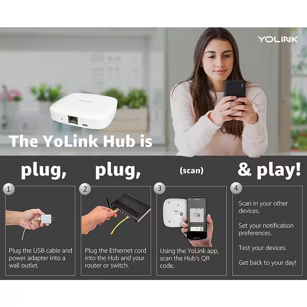 Hub Central Controller Only for Smart Home Devices, 1/4 Mile Range Smart Hub Lora Enabled Smart Home Automation Hub