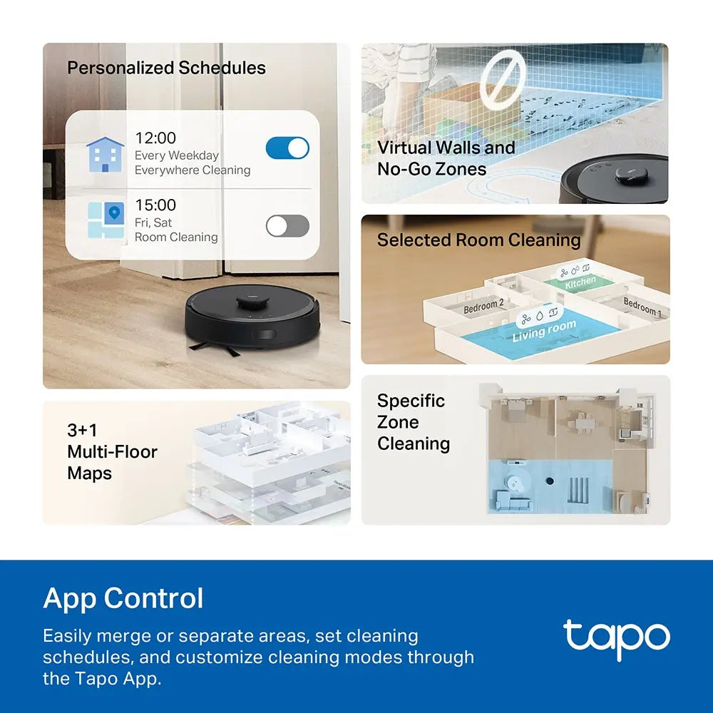 Tp-Link & Tapo RV30 MAX Plus: Lidar Robot Vacuum & Mop with Auto-Empty Dock, 5300Pa,Smart Mapping, Voice Control, 97%+ Dust Pickup, 3L Dust Bag, 2 Months Hands-Free Cleaning #Summerwins #Dealsforyoudays