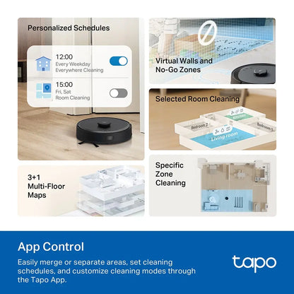 Tp-Link & Tapo RV30 MAX Plus: Lidar Robot Vacuum & Mop with Auto-Empty Dock, 5300Pa,Smart Mapping, Voice Control, 97%+ Dust Pickup, 3L Dust Bag, 2 Months Hands-Free Cleaning #Summerwins #Dealsforyoudays