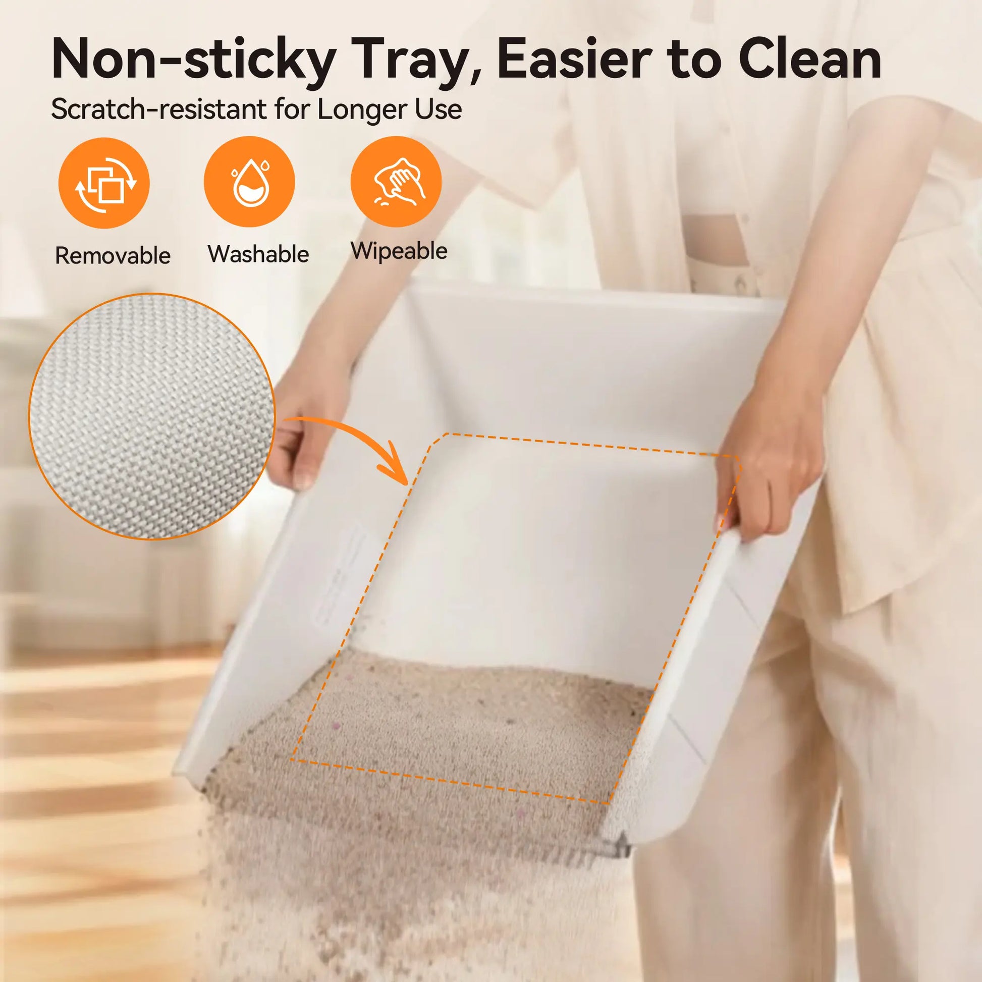 Meowant SC03 Smart Automatic Self-Cleaning Litter Box - X-Large White, 3-Motor System, Dual Rake, Anti-Pinch Tech, Wi-Fi Control, Clumping Litter Odor Control, Home Style for Multiple Cats, Smart Litter Box, Automatic Litter Box