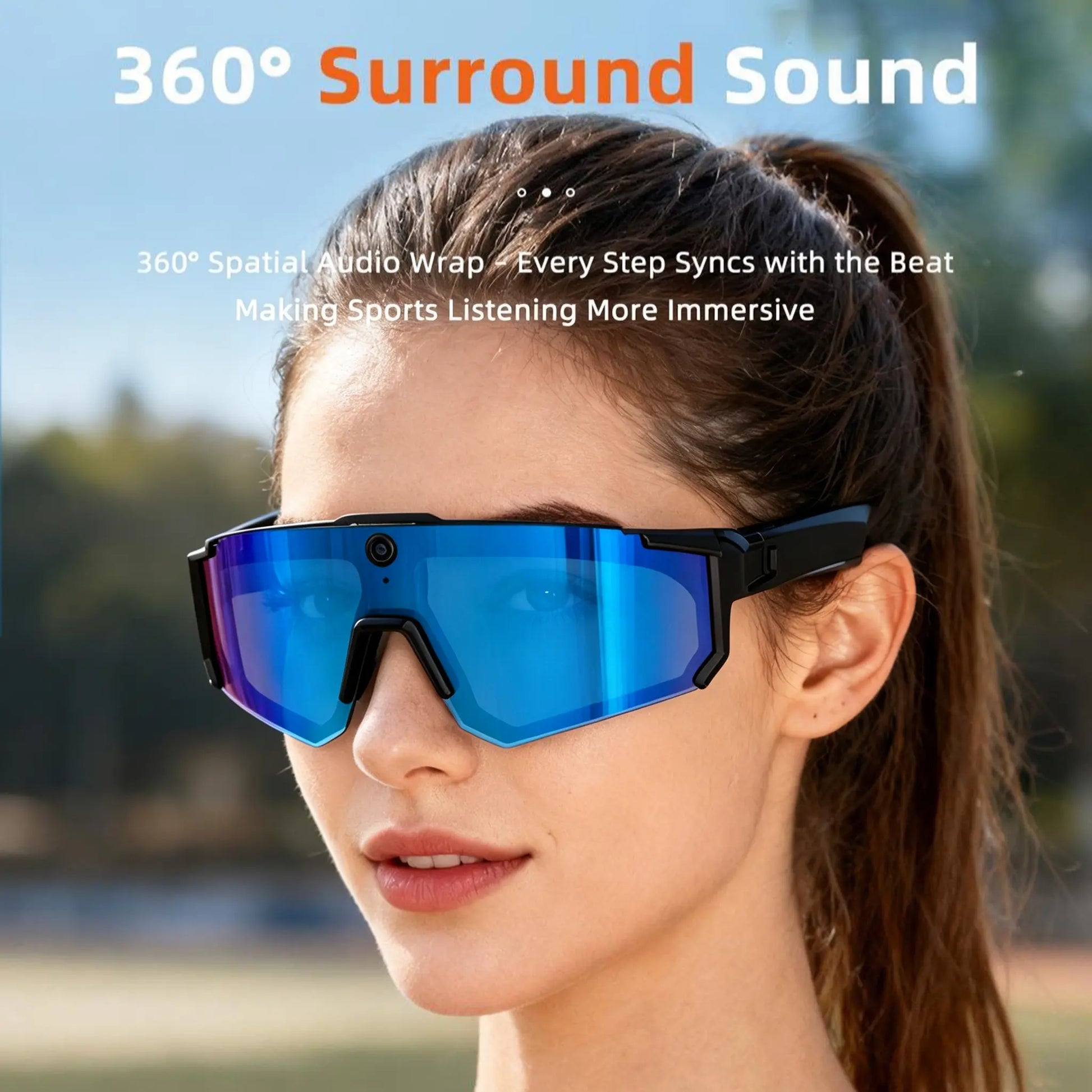 2026 New AI Smart Sport Sunglasses with HD 32MP Camera, 1200P Video Recording, AI Assistant (Chatgpt) & Real-Time Translation, Voice Control, Bluetooth 5.4 & Wifi – Ideal for Cycling, Golf, Running & Driving,Father'Sdaygifts