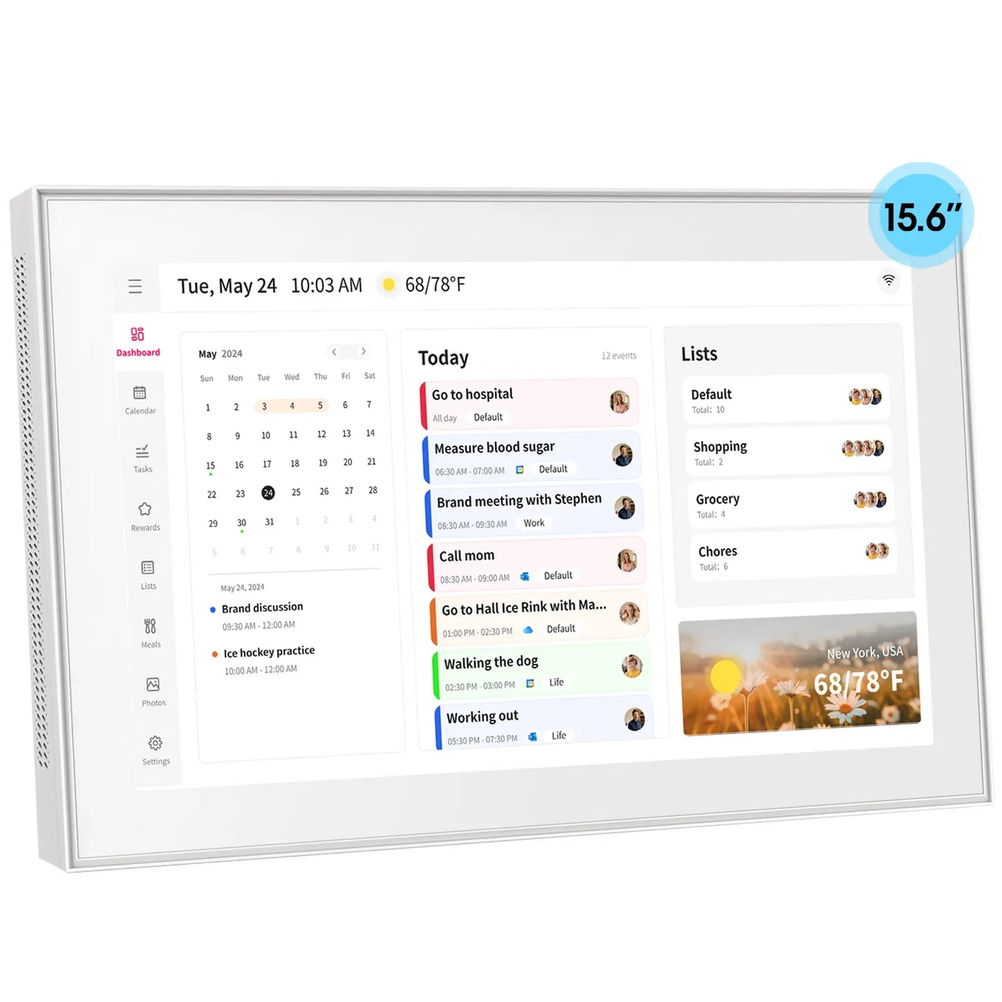 Smart Digital Calendar, Wall Electronic Calendar, IPS Full HD Touch Screen Display for Family Meal Planner Support - Streamline Household Organization Summerwins Dealsforyoudays,Father'Sdaygifts