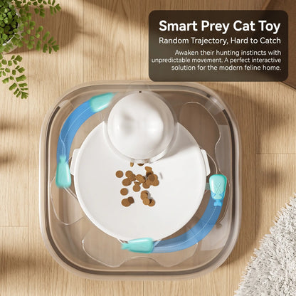 Automatic Motion Cat Enrichment Toy, Interactive USB Rechargeable Cat Toy for Indoor Cats, Hands-Free Play with Optional Treat Dispenser for Boredom and Mental Stimulation,Summerwins