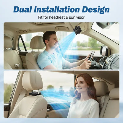 【Summer Survivals】Joytutus 2026 Car Seat Fan Clip on Fan Car Adjustable Fan, USB Rechargeable, LED Display, 360° Rotation, 100 Speeds Adjustment, Detachable Clip, Magic Tape, 20Hr 3000Mah Battery Summer Fan for Car Baby Stroller Backseat Dealsforyoudays