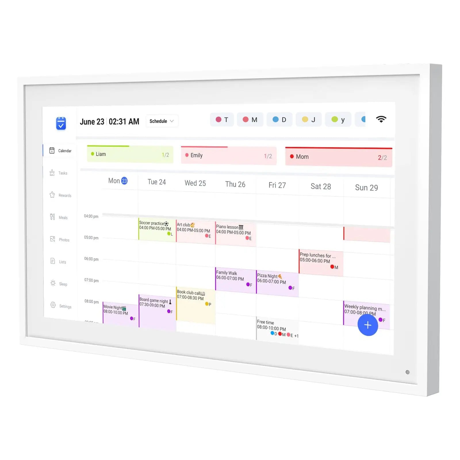 Smart Digital Calendar, Wall Electronic Calendar, IPS Full HD Touch Screen Display for Family Meal Planner Support - Streamline Household Organization Summerwins Dealsforyoudays,Father'Sdaygifts