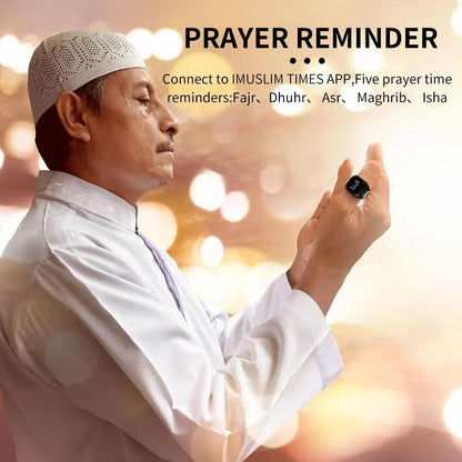 Smart Modern Prayer Beads Ring with Timer, App-Connected Waterproof Electronic Tasbih Counter, Tasbeeh Counter, Ideal for Muslim Prayers and Daily Worship #GLOBAL PICKS