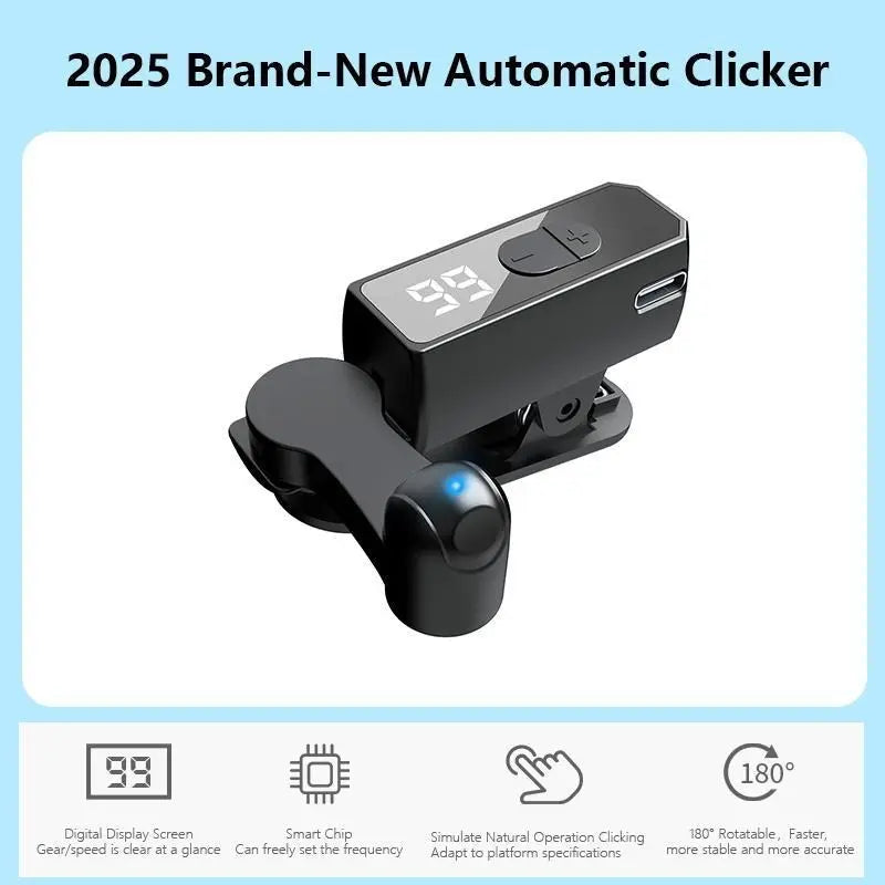 2026 Upgraded Mobile Game Auto Clicker Gaming Accessory, Built-In Battery, No Power Source Connection Needed, Smartphone Device Accessories for Live Streaming Likes