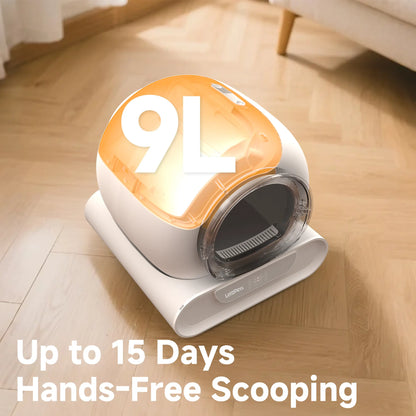 Lelopets D1 Smart Self-Cleaning Automatic Litter Box for Multi-Cats Large Capacity 65L+9L App Control Odor-Free Patented Anti-Pinch #Summervibes #Petlovers