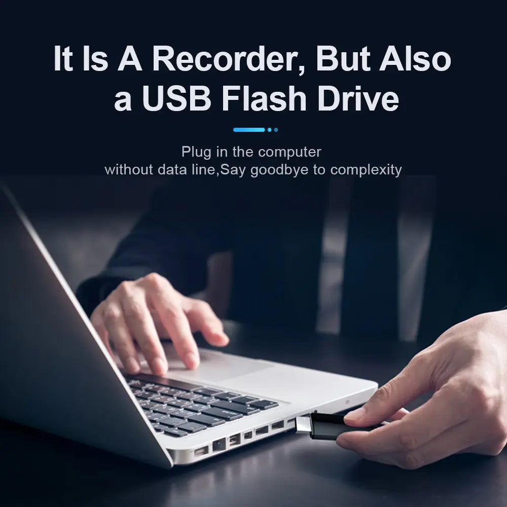 A 2-In-1 USB Smart Voice Recording Device Featuring HD Audio and Noise Reduction, with Timestamp-Based Sorting—Making It an Ideal Voice Recorder for Meeting Minutes. Automatic Automatic Automatic