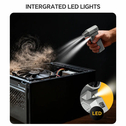YOYOTO Z1 Compressed Air Duster, 150000RPM Electric Air Duster with LED Display & Brushless Motor, 4-Gear Air Blower Rechargeable with LED Light, Cordless Turbo Fan for Computer, Keyboard, Car, Balloon Inflation, Home & Outdoor Inflatable Applications