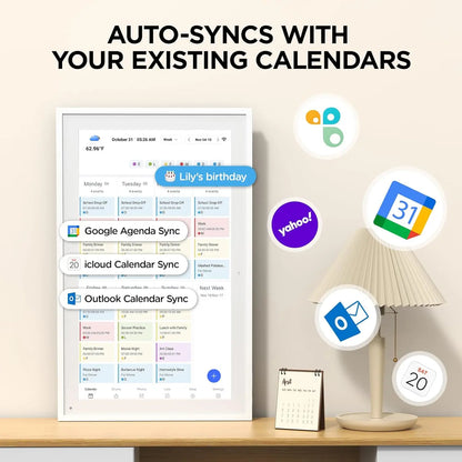 Smart Digital Calendar, Wall Electronic Calendar, IPS Full HD Touch Screen Display for Family Meal Planner Support - Streamline Household Organization Summerwins Dealsforyoudays,Father'Sdaygifts