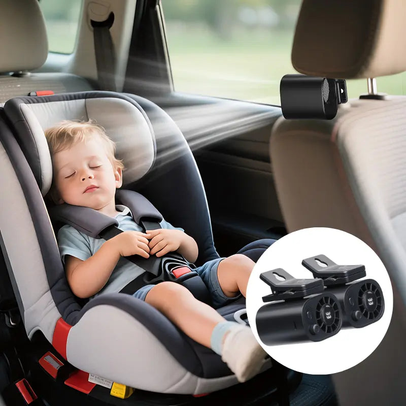 【Summer Survivals】Joytutus 2026 Car Seat Fan Clip on Fan Car Adjustable Fan, USB Rechargeable, LED Display, 360° Rotation, 100 Speeds Adjustment, Detachable Clip, Magic Tape, 20Hr 3000Mah Battery Summer Fan for Car Baby Stroller Backseat Dealsforyoudays