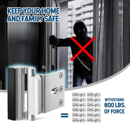 Aluminum Alloy 2-Pack Security Door Locks - Choose White/Black/Silver - Heavy-Duty Protection with Easy Installation & Universal Swing for Any Home/Apartment