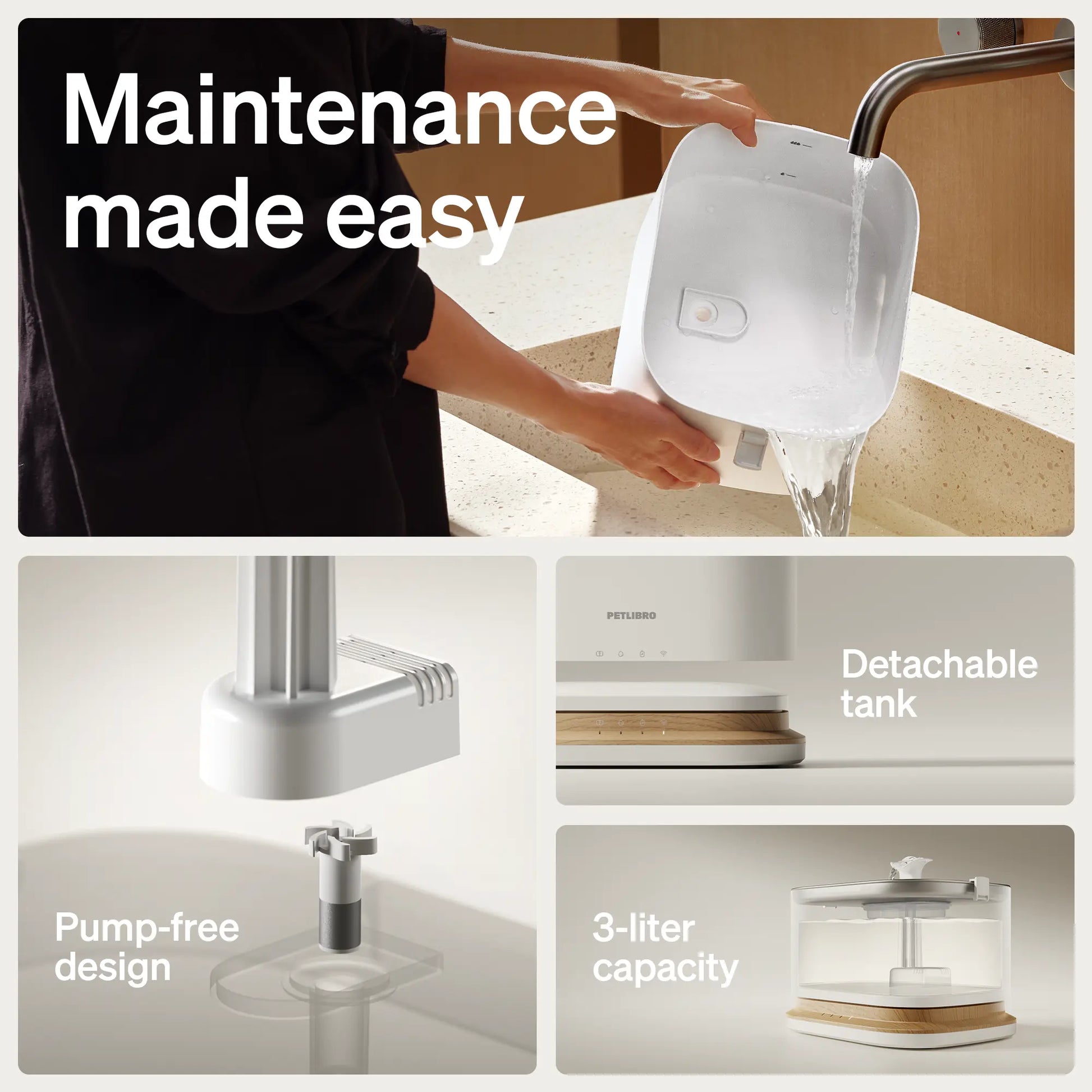 PETLIBRO Granary Smart Camera Feeder & Dockstream 2 Cordless Smart Fountain