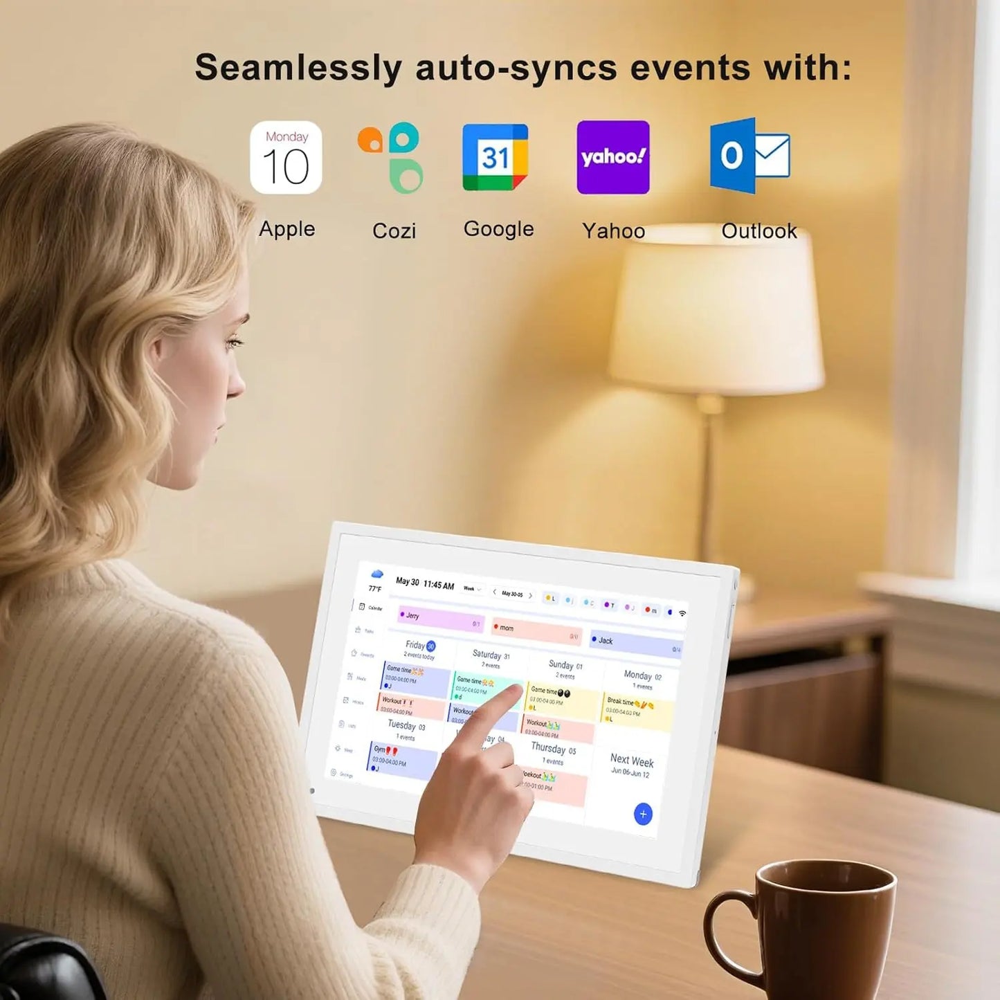 10.1 Inch Digital Calendar & Chore Chart, Smart Touchscreen Display for Family Schedules, Hearth Display Family Planner, Digital Photo Frame, Great for Organizing Your 2026-2027 Calendar Summerwins Dealsforyoudays,Father'Sdaygifts