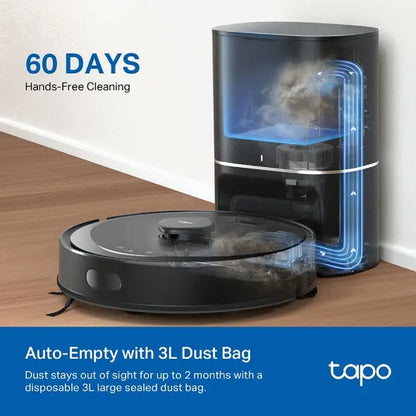 Tp-Link & Tapo RV30 MAX Plus: Lidar Robot Vacuum & Mop with Auto-Empty Dock, 5300Pa,Smart Mapping, Voice Control, 97%+ Dust Pickup, 3L Dust Bag, 2 Months Hands-Free Cleaning #Summerwins #Dealsforyoudays