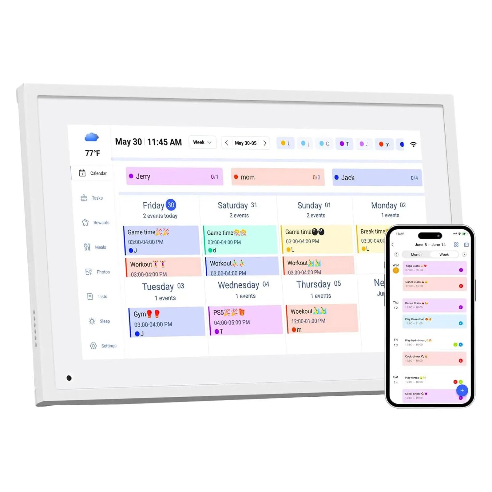 10.1 Inch Digital Calendar & Chore Chart, Smart Touchscreen Display for Family Schedules, Hearth Display Family Planner, Digital Photo Frame, Great for Organizing Your 2026-2027 Calendar Summerwins Dealsforyoudays,Father'Sdaygifts