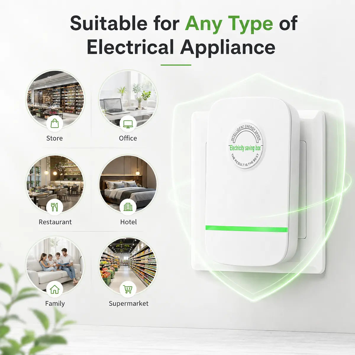 4PCS Smart Plug Device & Office US Plug with Built-In Indicator Light, for Home/Office/Restaurants/Factory