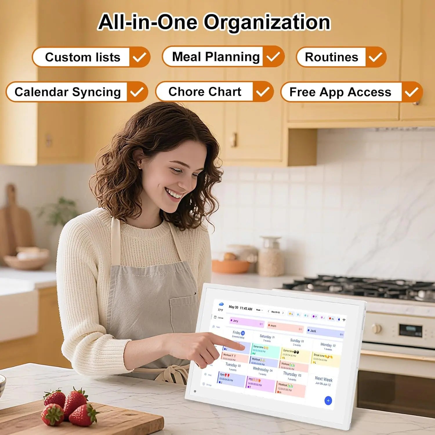 10.1 Inch Digital Calendar & Chore Chart, Smart Touchscreen Display for Family Schedules, Hearth Display Family Planner, Digital Photo Frame, Great for Organizing Your 2026-2027 Calendar Summerwins Dealsforyoudays,Father'Sdaygifts