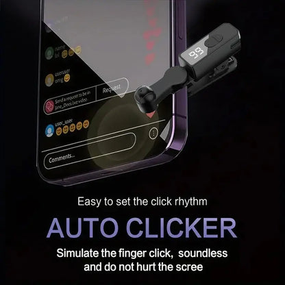 2026 Upgraded Mobile Game Auto Clicker Gaming Accessory, Built-In Battery, No Power Source Connection Needed, Smartphone Device Accessories for Live Streaming Likes