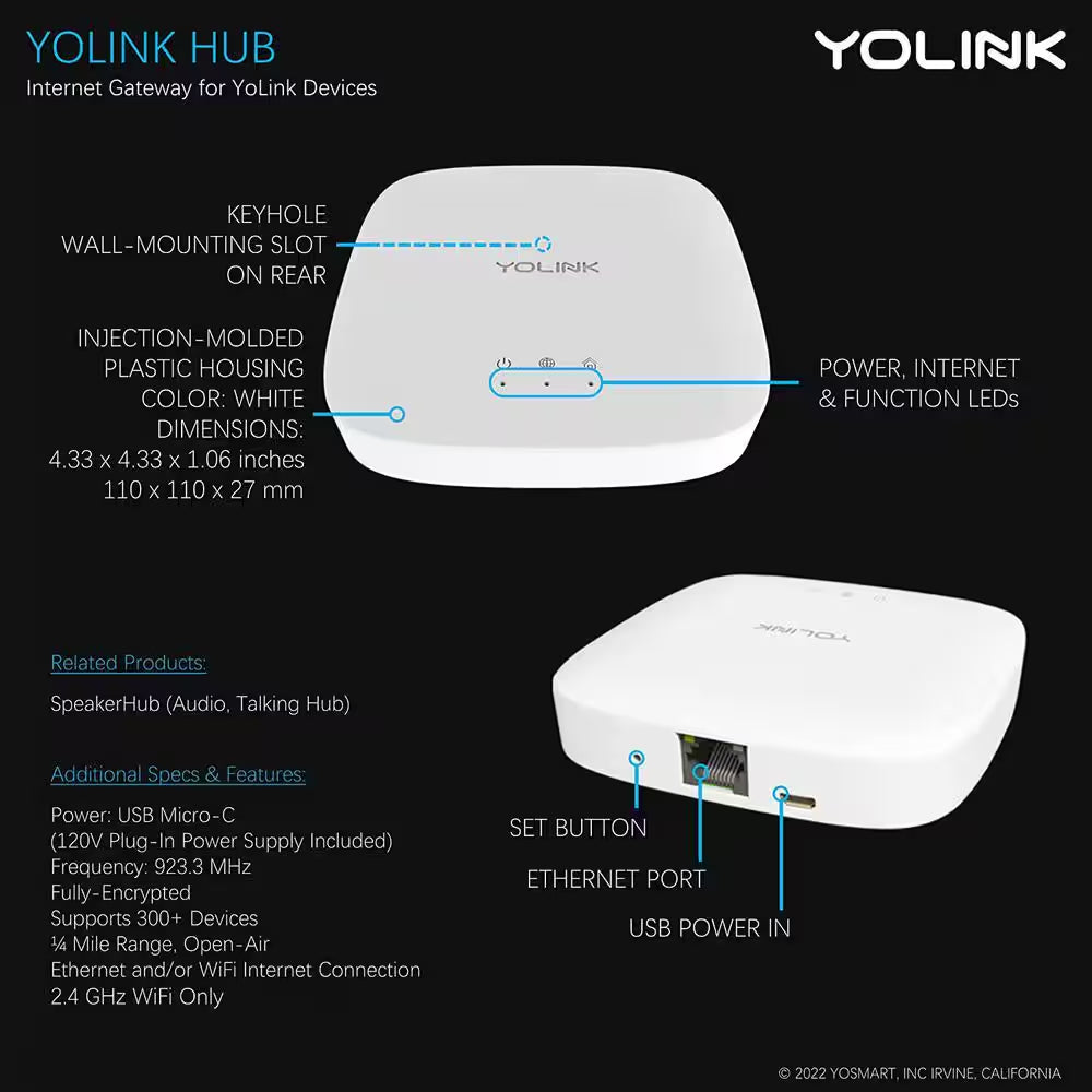 Hub Central Controller Only for Smart Home Devices, 1/4 Mile Range Smart Hub Lora Enabled Smart Home Automation Hub
