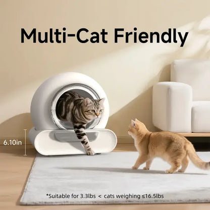 Lelopets D1 Smart Self-Cleaning Automatic Litter Box for Multi-Cats Large Capacity 65L+9L App Control Odor-Free Patented Anti-Pinch #Summervibes #Petlovers