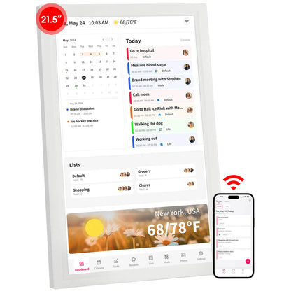 Smart Digital Calendar, Wall Electronic Calendar, IPS Full HD Touch Screen Display for Family Meal Planner Support - Streamline Household Organization Summerwins Dealsforyoudays,Father'Sdaygifts