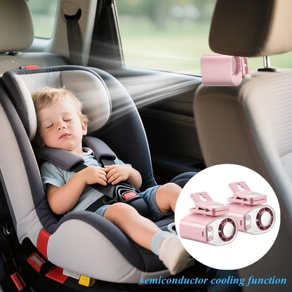 【Summer Survivals】Joytutus 2026 Car Seat Fan Clip on Fan Car Adjustable Fan, USB Rechargeable, LED Display, 360° Rotation, 100 Speeds Adjustment, Detachable Clip, Magic Tape, 20Hr 3000Mah Battery Summer Fan for Car Baby Stroller Backseat Dealsforyoudays