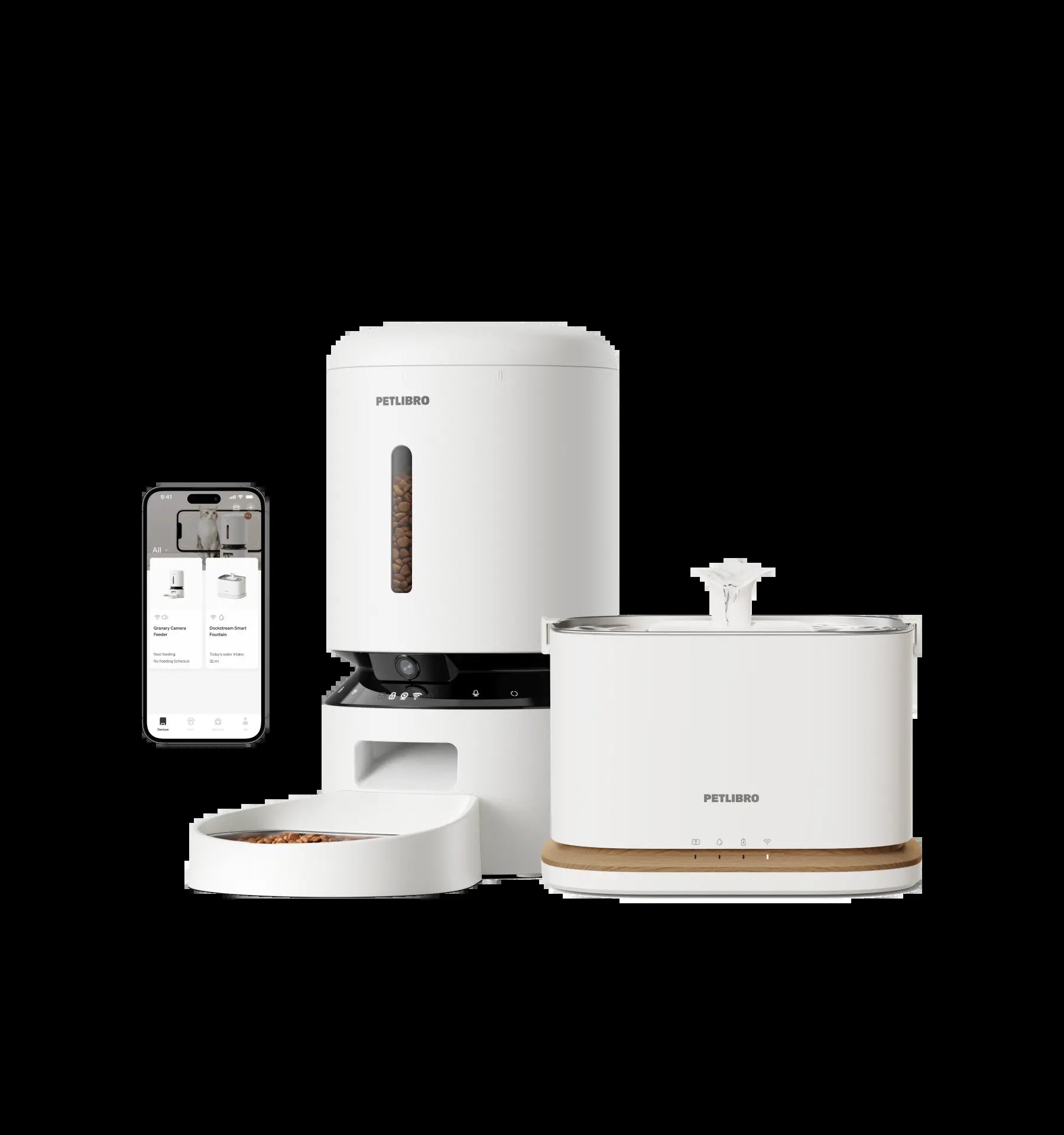 PETLIBRO Granary Smart Camera Feeder & Dockstream 2 Cordless Smart Fountain