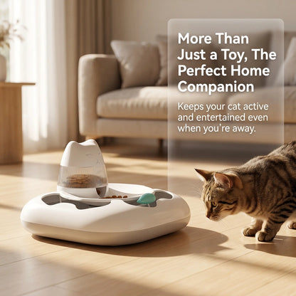 Automatic Motion Cat Enrichment Toy, Interactive USB Rechargeable Cat Toy for Indoor Cats, Hands-Free Play with Optional Treat Dispenser for Boredom and Mental Stimulation,Summerwins
