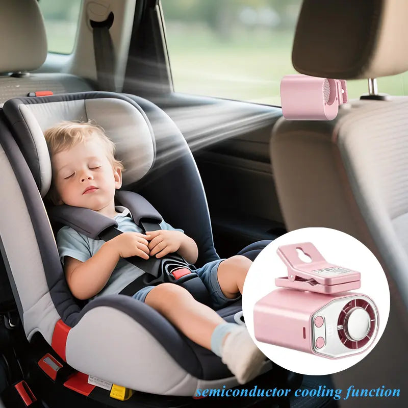 【Summer Survivals】Joytutus 2026 Car Seat Fan Clip on Fan Car Adjustable Fan, USB Rechargeable, LED Display, 360° Rotation, 100 Speeds Adjustment, Detachable Clip, Magic Tape, 20Hr 3000Mah Battery Summer Fan for Car Baby Stroller Backseat Dealsforyoudays