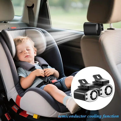 【Summer Survivals】Joytutus 2026 Car Seat Fan Clip on Fan Car Adjustable Fan, USB Rechargeable, LED Display, 360° Rotation, 100 Speeds Adjustment, Detachable Clip, Magic Tape, 20Hr 3000Mah Battery Summer Fan for Car Baby Stroller Backseat Dealsforyoudays